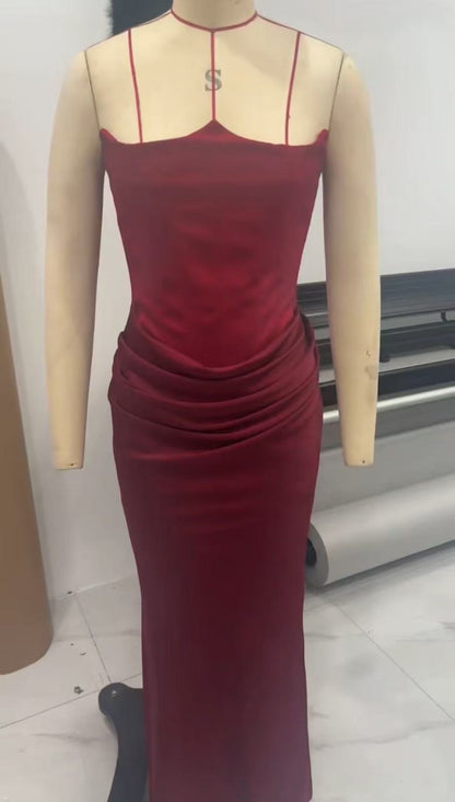 One Shoulder Pleated Bodysuit Dress